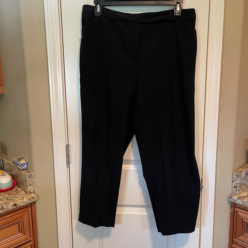 Black dress slacks.  16W